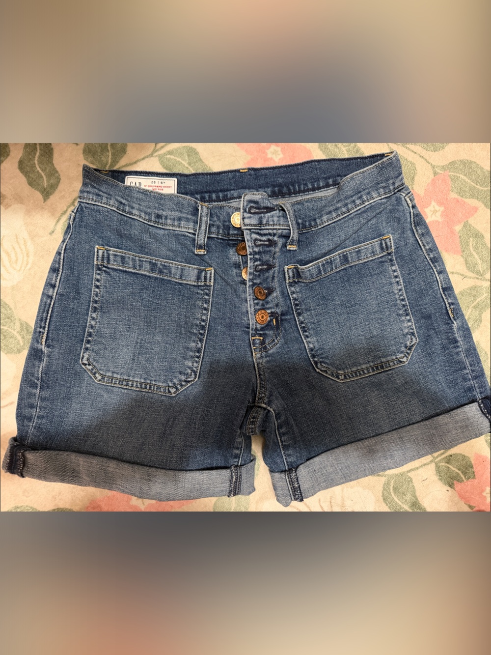 GAP Blue Denim Button-Fly Women's Shorts